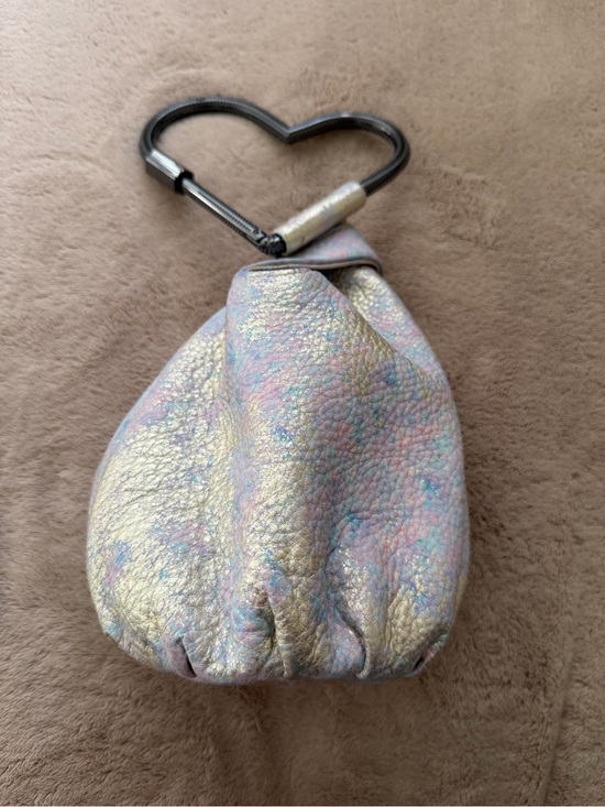 Aimee Kestenberg Handbags - Aimee Kestenberg Iridescent Metallic Leather Heart Handle Bag